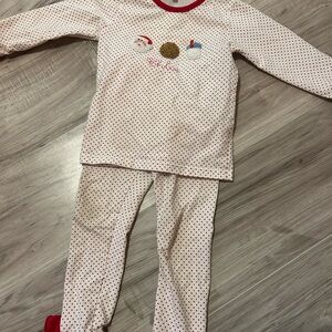 “Chloe” Polka Dot Kids Santa Pajama Set